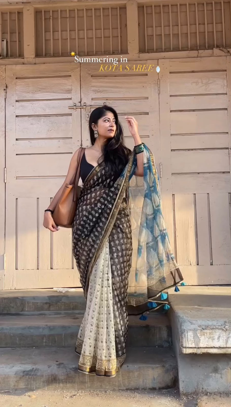 Kota doria cotton saree