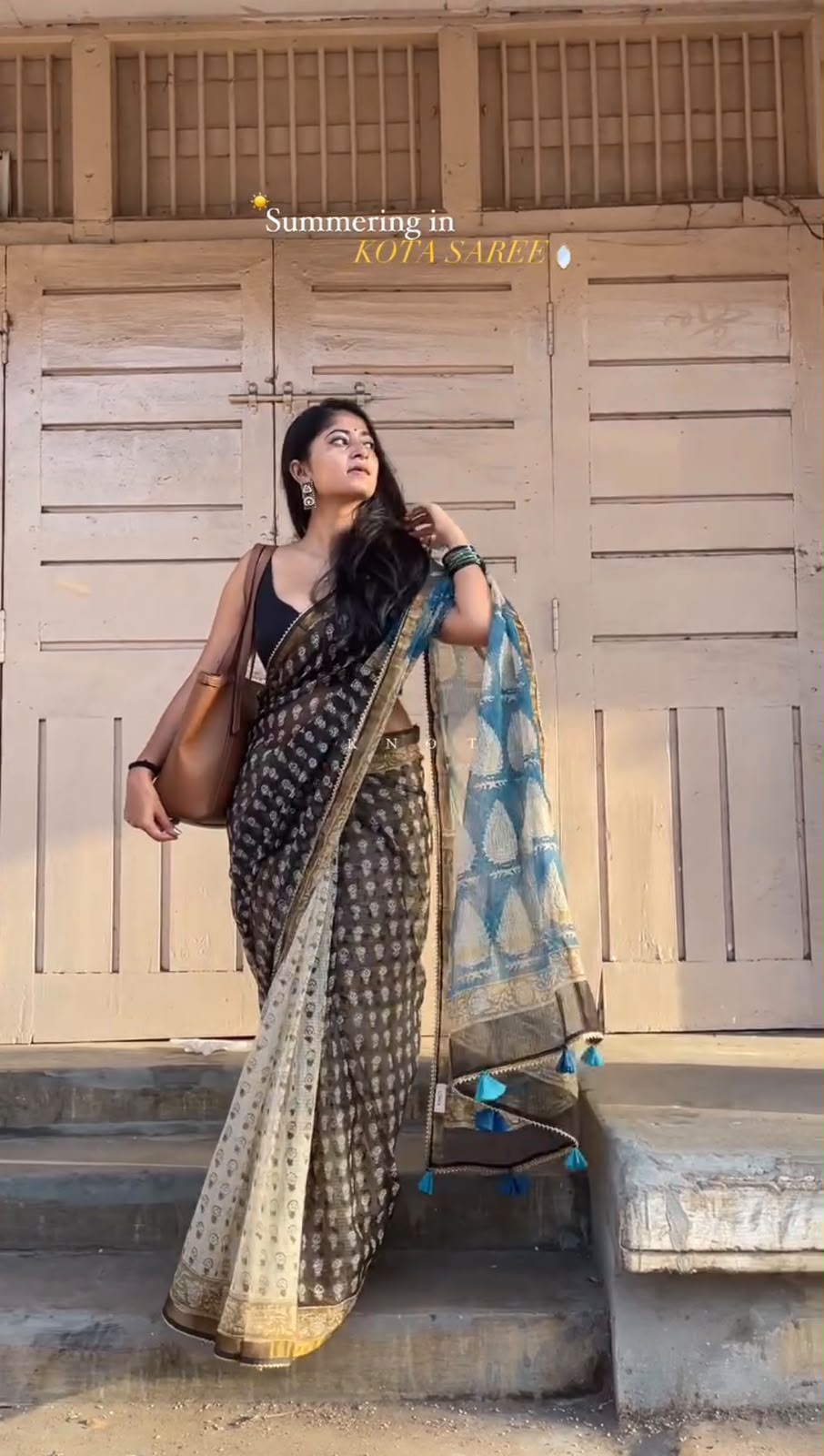 Kota doria cotton saree